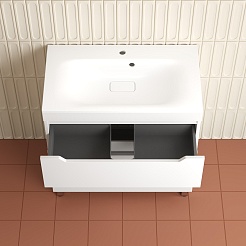 Style Line Тумба под раковину Остин 80 белая матовая – фотография-6